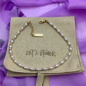 Set & Stones Pearl anklet